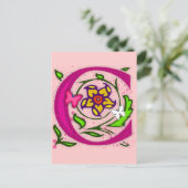 Decoratieve letter C Monogram Briefkaart (Staand voorkant)