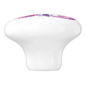 Decoratieve letter D monogramme handvatknop Keramische Knop (Zijkant)