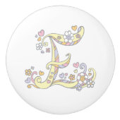 Decoratieve letter E monogram handvat pull knop (Voorkant)