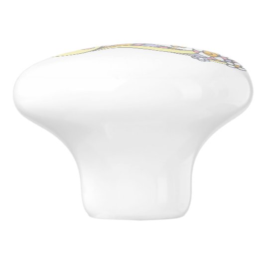 Decoratieve letter E monogram handvat pull knop (Zijkant)