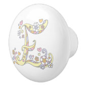 Decoratieve letter E monogram handvat pull knop (Rechts)