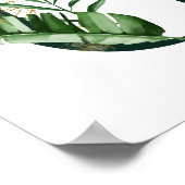 Decoratieve letter G met Poster van tropische blad (Hoek)