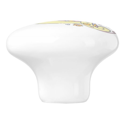 Decoratieve letter G monogram handvat trekknop Keramische Knop (Zijkant)