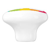 Decoratieve letter K monogram regenboogknop Keramische Knop (Zijkant)