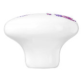 Decoratieve letter K monogram roze paarse knop (Zijkant)