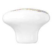 Decoratieve letter L monogrammen handvatknop Keramische Knop (Zijkant)