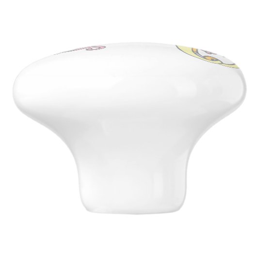 Decoratieve letter M monogram handvat knop (Zijkant)