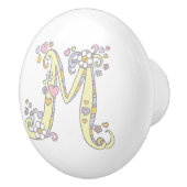 Decoratieve letter M monogram handvat knop (Rechts)