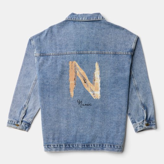 Decoratieve letter N met Insignia Monogram Denim Jacket (Achterkant)