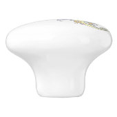 Decoratieve letter N monogram handvat knop (Zijkant)