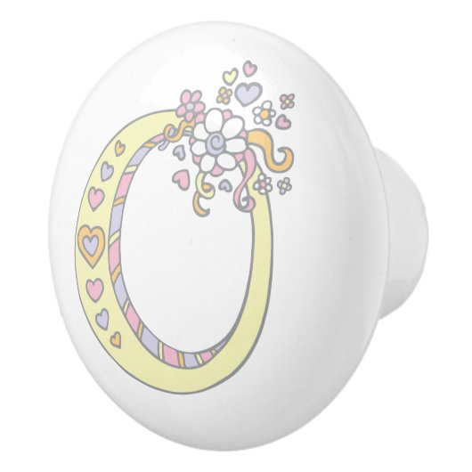 Decoratieve letter O monogram handvat knop (Rechts)