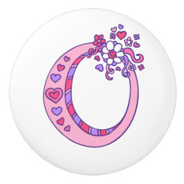 Decoratieve letter O monogram handvat knop