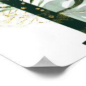 Decoratieve letter P met tropische bladeren Poster (Hoek)