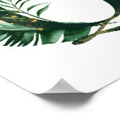 Decoratieve letter Q met tropische bladeren Poster (Hoek)
