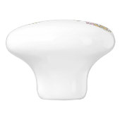 Decoratieve letter R monogram handvat knop (Zijkant)