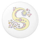 Decoratieve letter S monogram handvat pull knop (Voorkant)