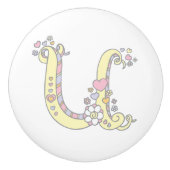 Decoratieve letter U monogram handvat pull knop (Voorkant)
