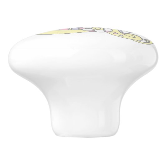 Decoratieve letter U monogram handvat pull knop (Zijkant)