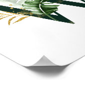 Decoratieve letter W met tropische bladeren Poster (Hoek)