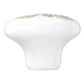 Decoratieve letter W monogrammaticale handvatknop Keramische Knop (Zijkant)