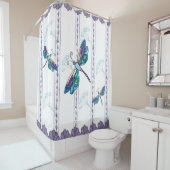 Decoratieve libellen Showgordijn Douchegordijn (In situ)
