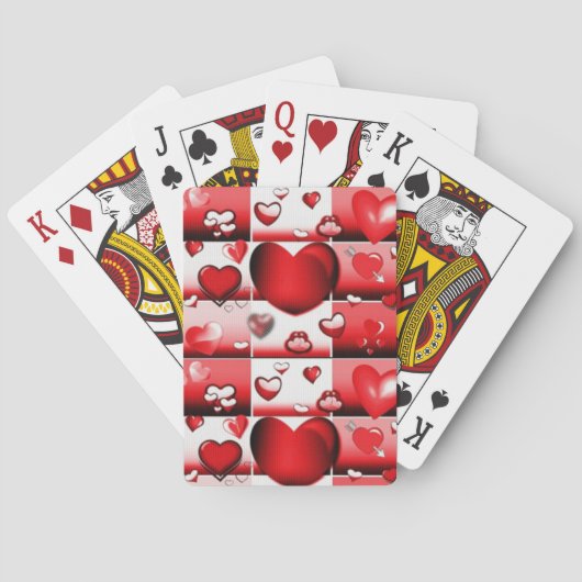 Decoratieve liefde harten speelkaarten (Achterkant)