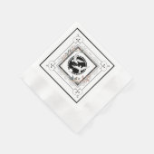 Decoratieve Liefdesduiven Servet (Hoek)