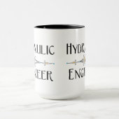 Decoratieve lijn hydraulische ingenieur mok (Midden)