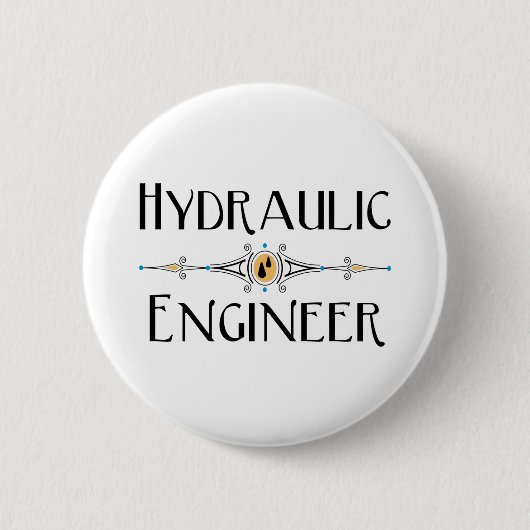 Decoratieve lijn hydraulische ingenieur ronde button 5,7 cm (Voorkant)