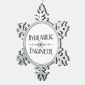 Decoratieve lijn hydraulische ingenieur tin sneeuwvlok ornament (Rechts)