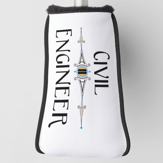 Decoratieve lijn voor civiele ingenieur golfheadcover (Draai 90)