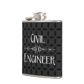 Decoratieve lijn voor civiele ingenieur heupfles (Links)