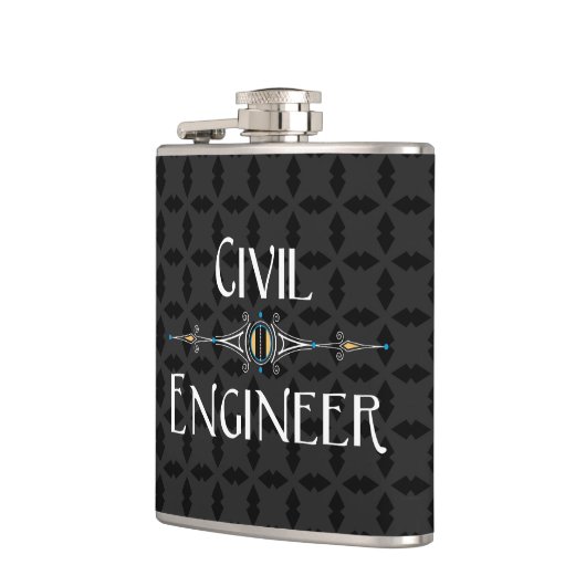 Decoratieve lijn voor civiele ingenieur heupfles (Links)