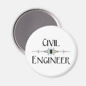 Decoratieve lijn voor civiele ingenieur magneet (Voorkant / Achterkant)