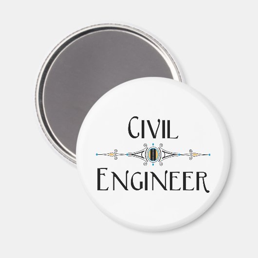 Decoratieve lijn voor civiele ingenieur magneet (Voorkant / Achterkant)