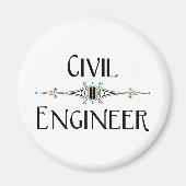 Decoratieve lijn voor civiele ingenieur magneet (Voorkant)