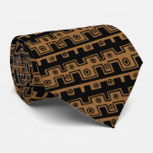 Decoratieve lijnen - Bruin (996633) Stropdas (Opgerold)