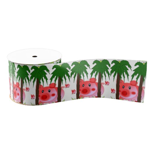 decoratieve lintkinderen roze varkens grosgrain lint (Spoel)