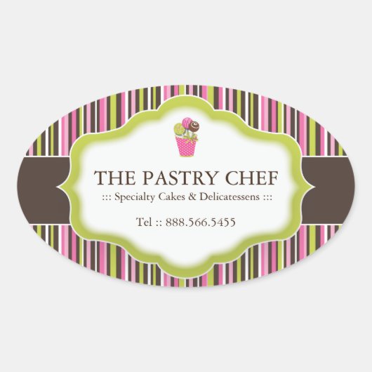 Decoratieve Lolli Cakes Stickers (Voorkant)