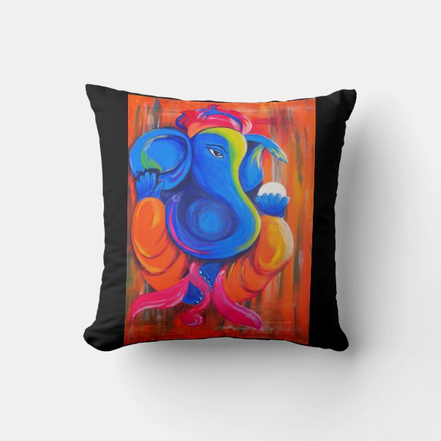Decoratieve Lord Ganesha Indian Mythology Kussen (Voorkant)