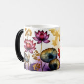 Decoratieve Lotus Flowers Design #2 Magische Mok (Voorkant links)