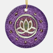 Decoratieve Lotus haaklook Keramisch Ornament (Voorkant)