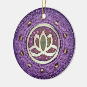 Decoratieve Lotus haaklook Keramisch Ornament (Links)
