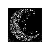 Decoratieve maan en sterren rubberstempel (Afrduk)