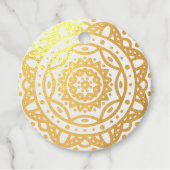 decoratieve mandala elegant script folie bedankjes labels (Voorkant)
