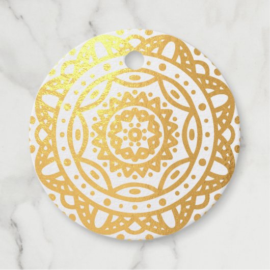 decoratieve mandala elegant script folie bedankjes labels (Voorkant)
