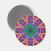 Decoratieve Mandala Fun magneet (Voorkant / Achterkant)