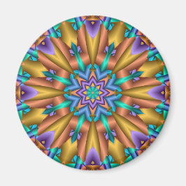 Decoratieve mandala magneet zon