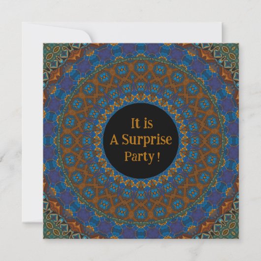 Decoratieve Mandala Surprise Party Uitnodiging (Voorkant)