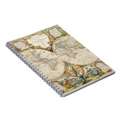 Decoratieve Mappe Monde Wereldbol Notitieboek (Rechterzijde)